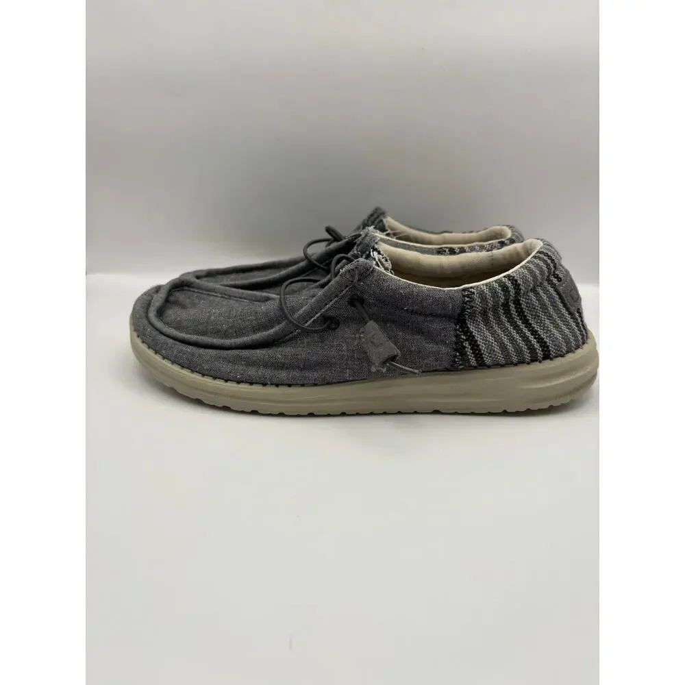 Hey Dude Wally Gray Slip On Shoes Men Size 9